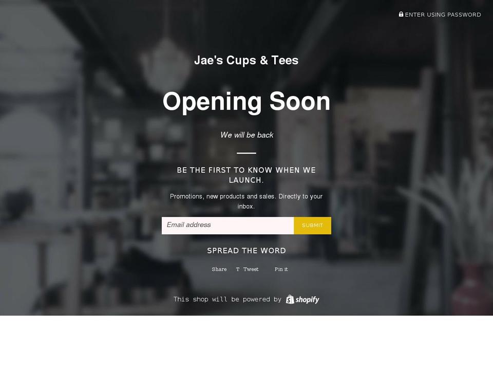 jaescups.com shopify website screenshot