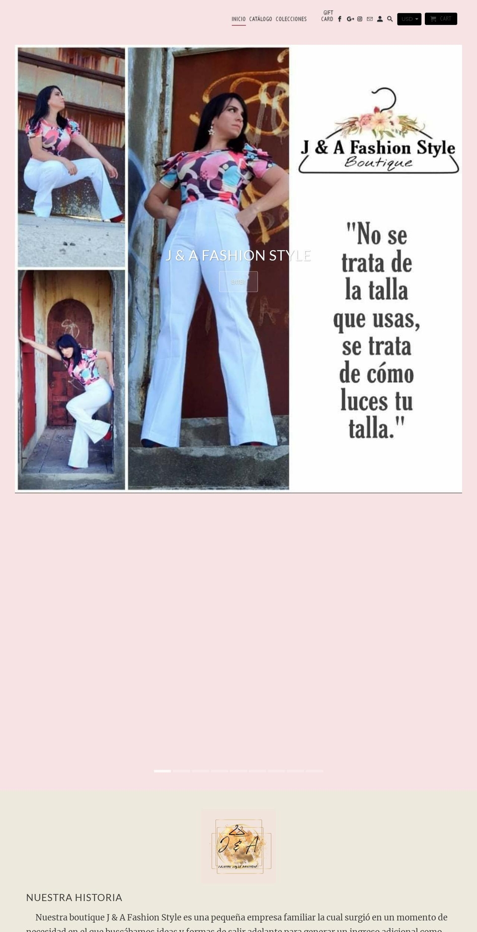 jafashionstyle.com — Shopify storefront screenshot