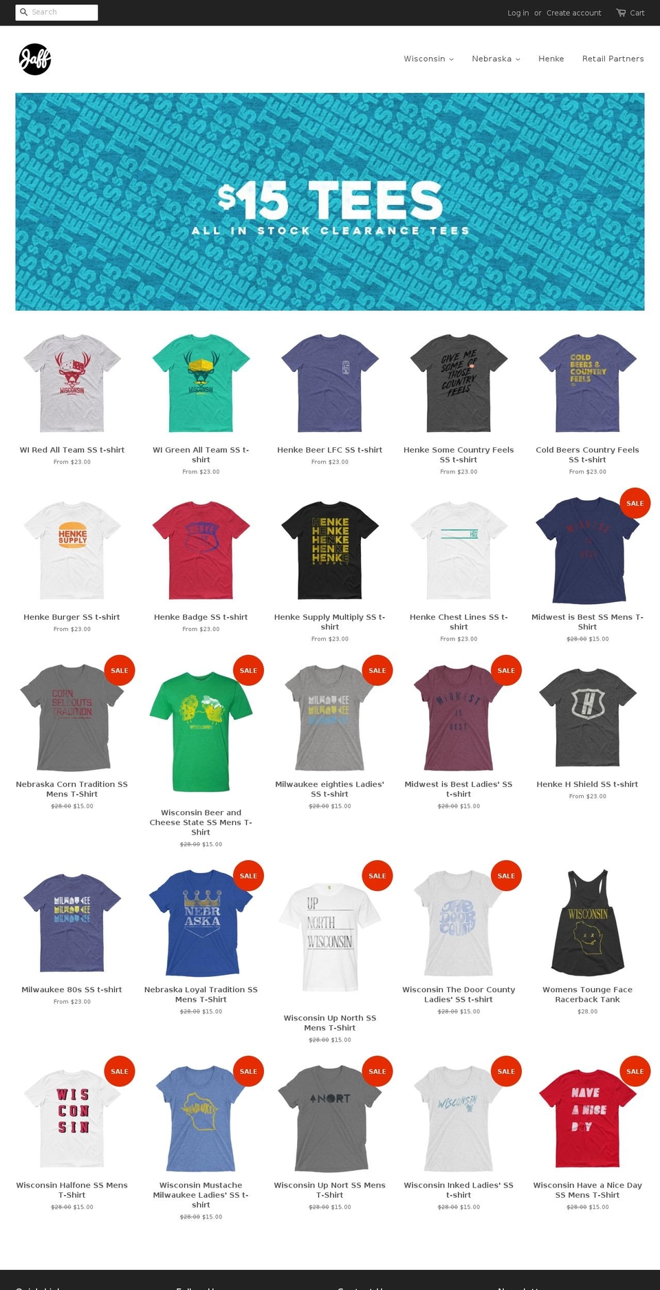 jaffclothing.com — Shopify storefront screenshot
