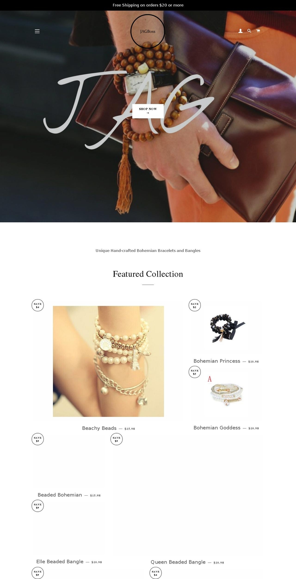 jagboss.com shopify website screenshot