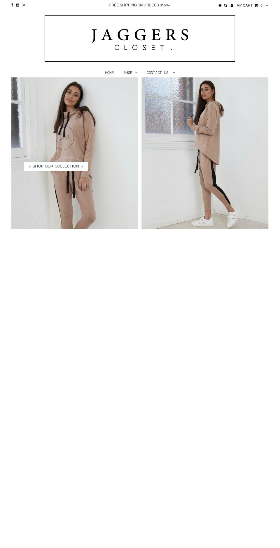 jaggers-closet.myshopify.com shopify website screenshot