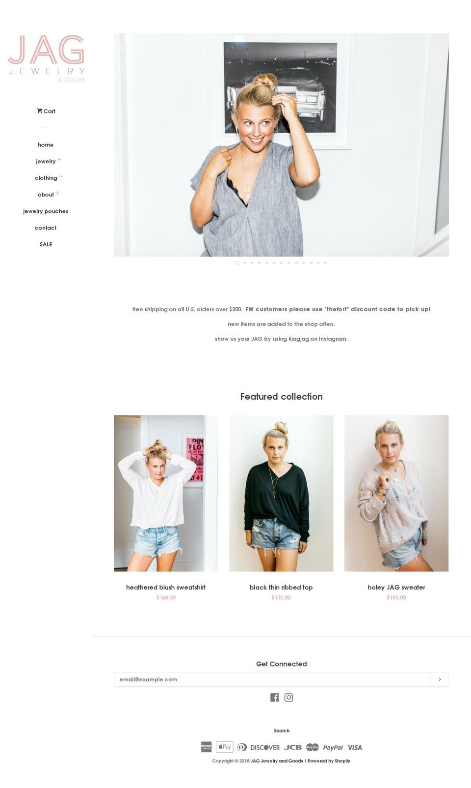 jagjewelryandgoods.com — Shopify storefront screenshot