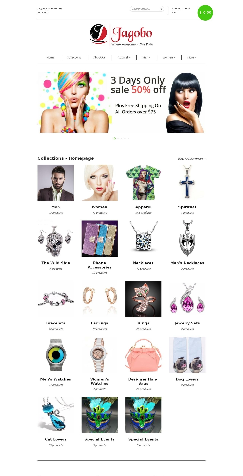 jagobo.com shopify website screenshot