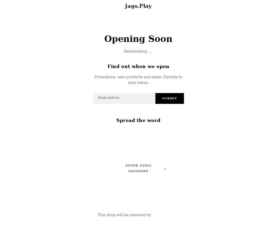 jagsplay.com shopify website screenshot