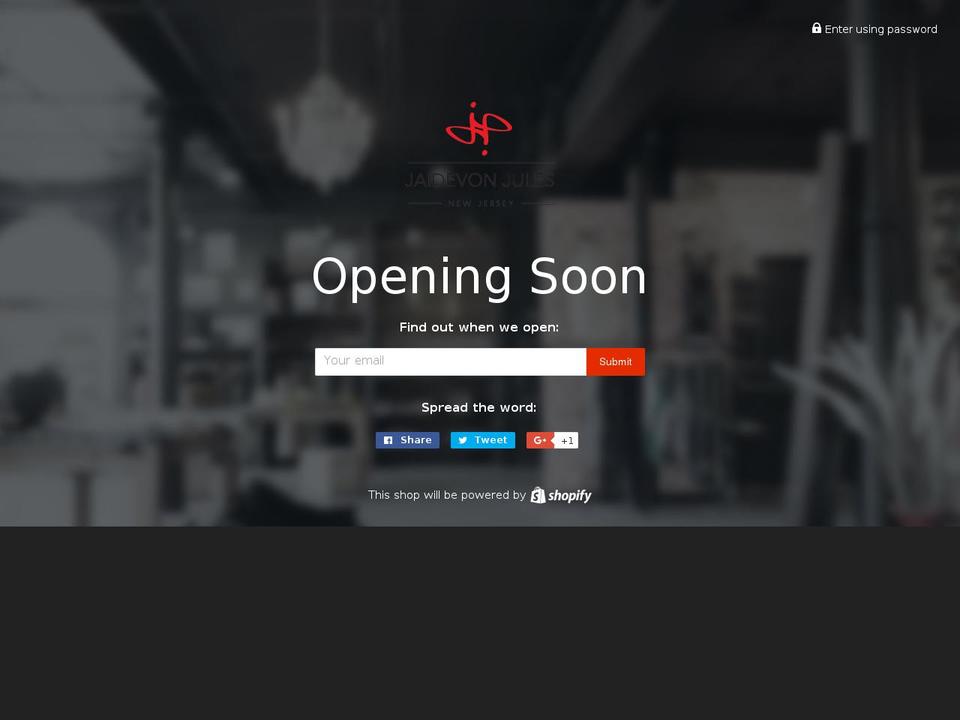 jaidevonjules.com shopify website screenshot