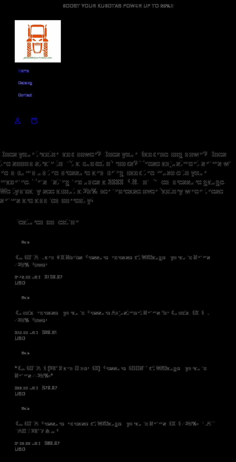 jailbreakyourtractor.com shopify website screenshot
