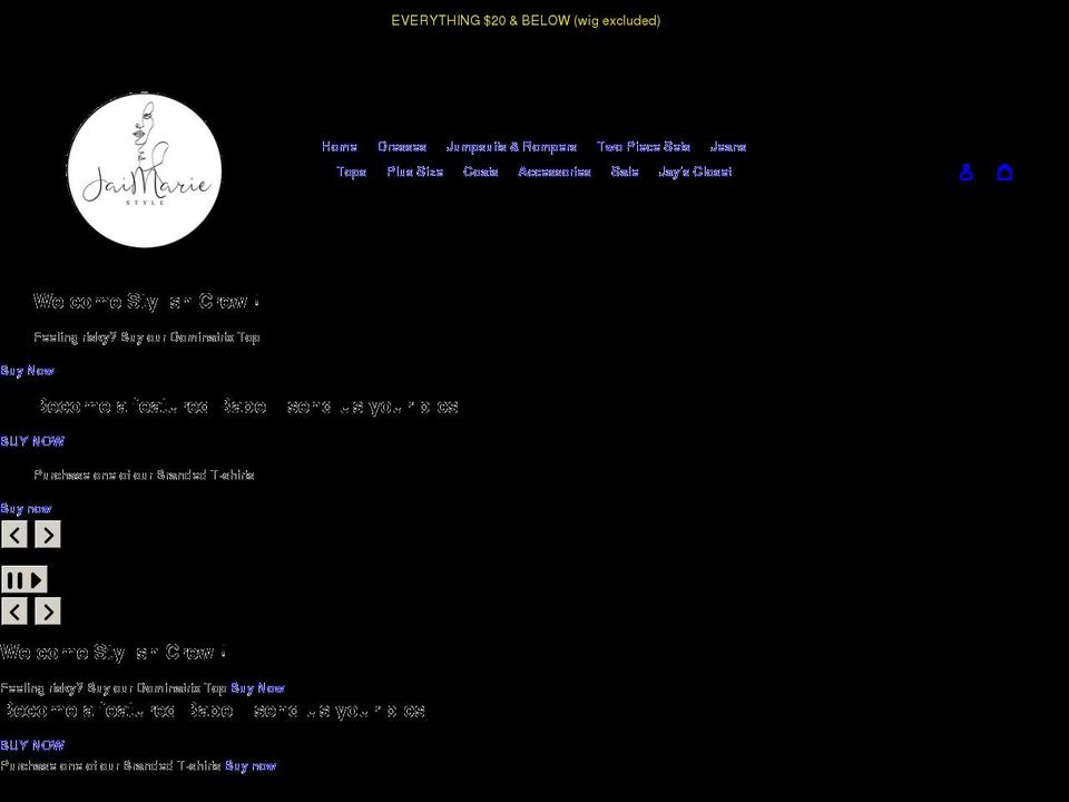 jaimariestyle.com shopify website screenshot