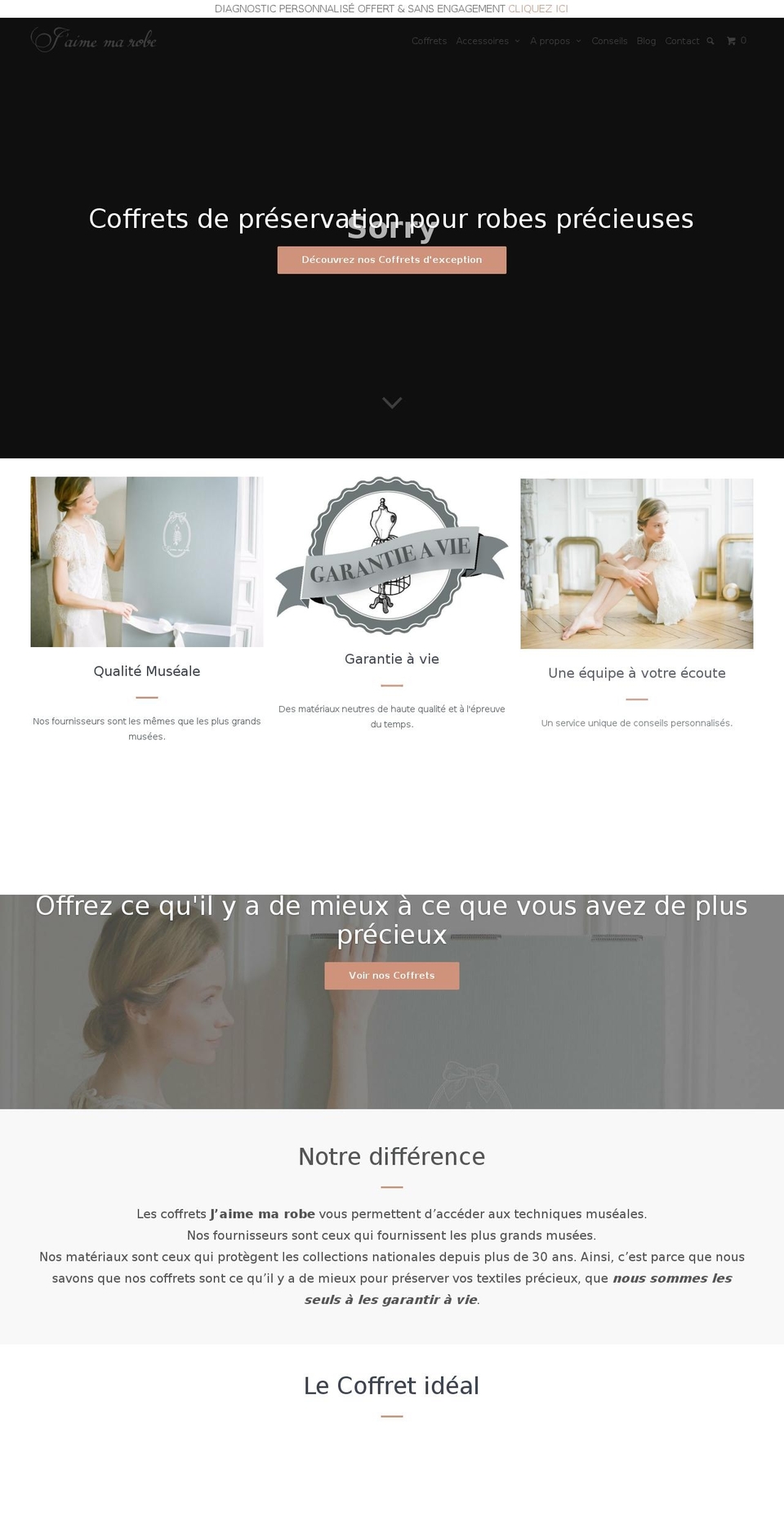 jaimemarobe.fr shopify website screenshot