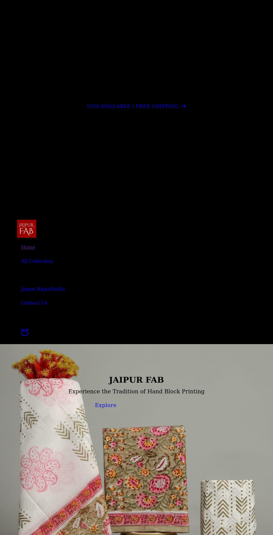 jaipurfab.com shopify website screenshot