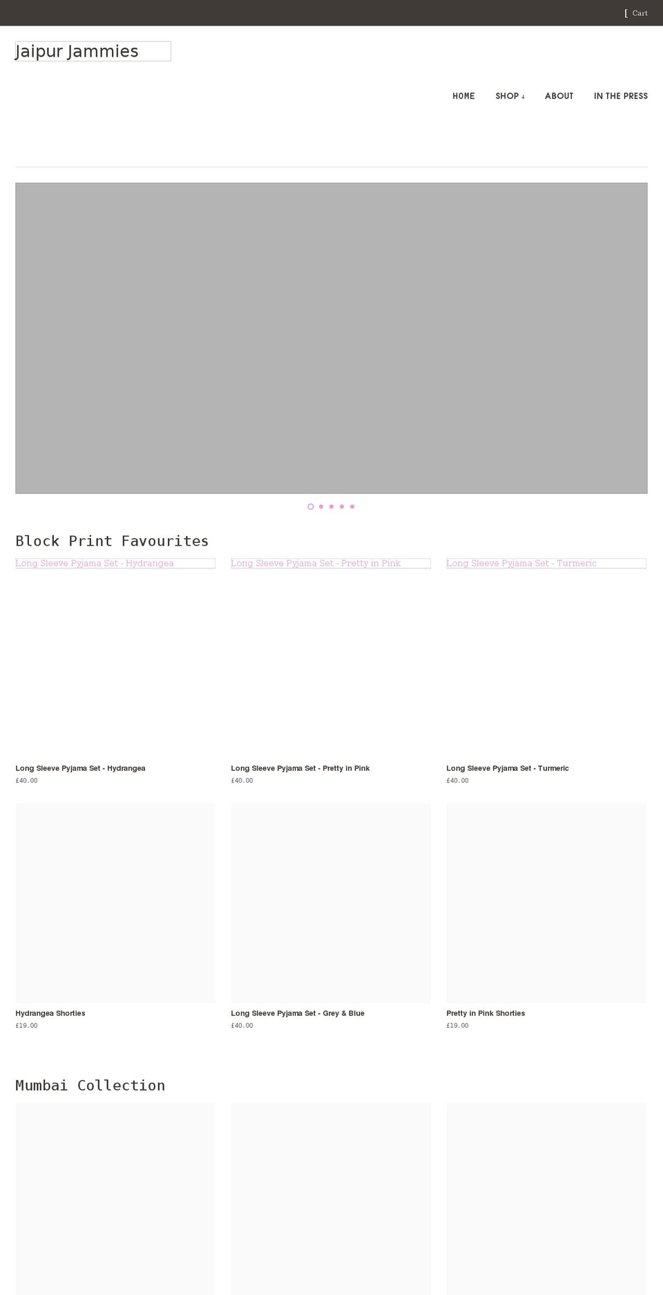 jaipurjammies.com shopify website screenshot