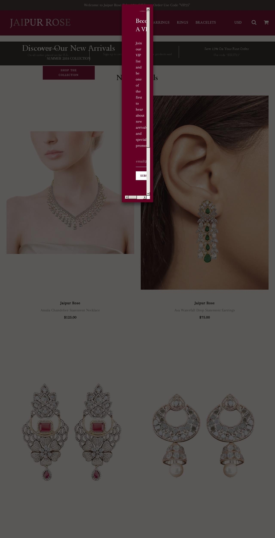 jaipurrose.com — Shopify storefront screenshot