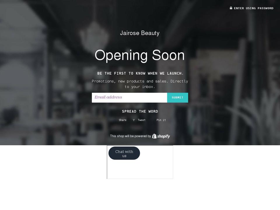 jairose.com shopify website screenshot