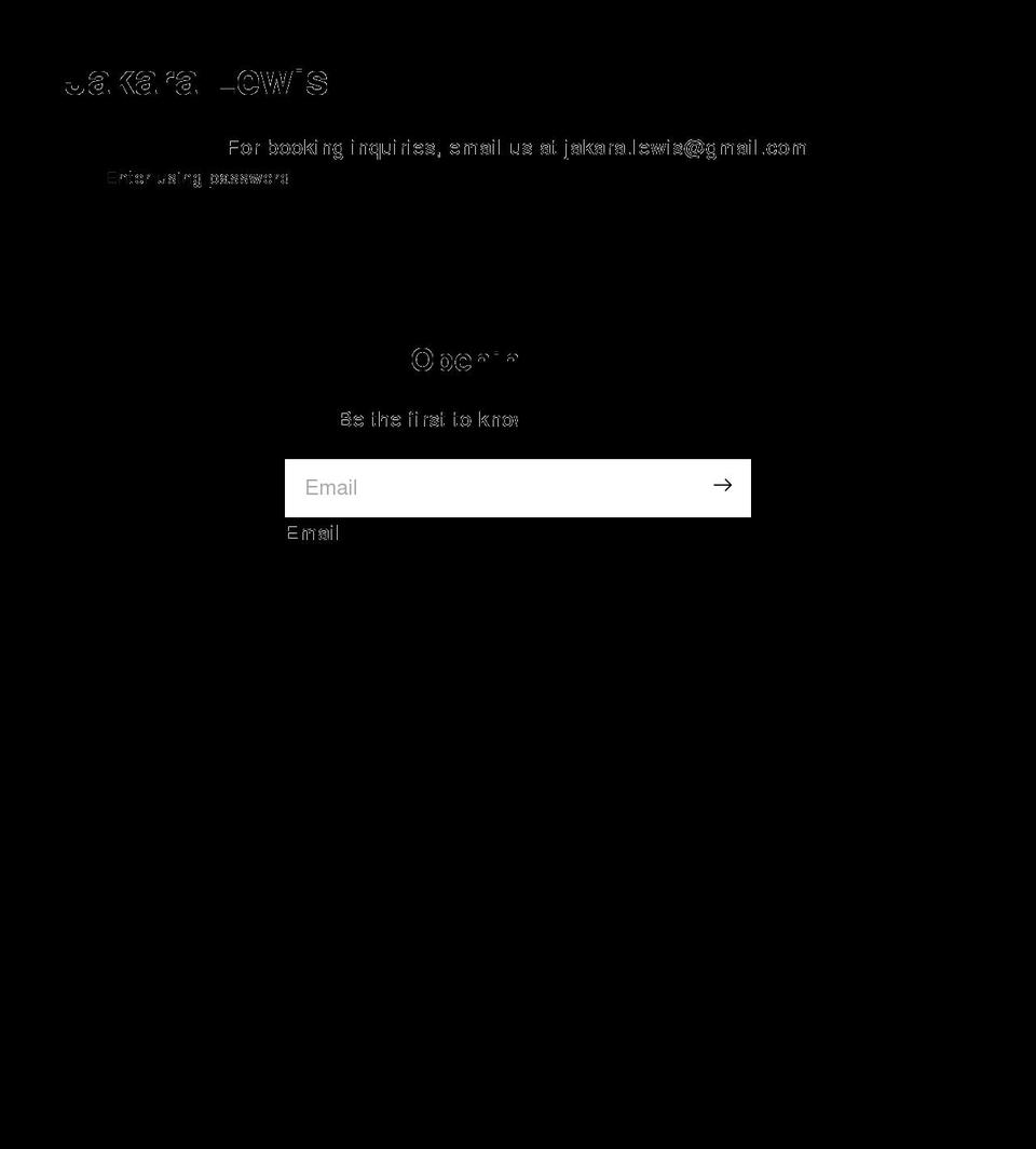 jakaralewis.com shopify website screenshot