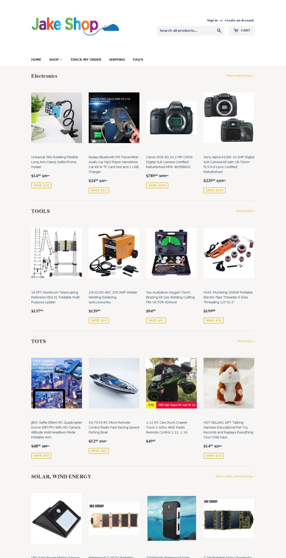 jakeapparel.com — Shopify storefront screenshot