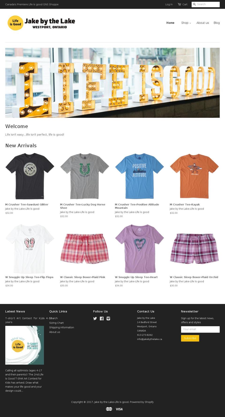 jakebythelakeshop.com shopify website screenshot