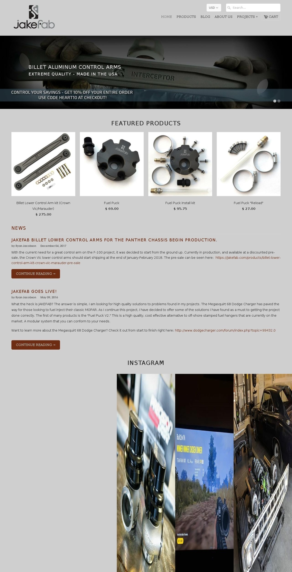jakefab.com — Shopify storefront screenshot