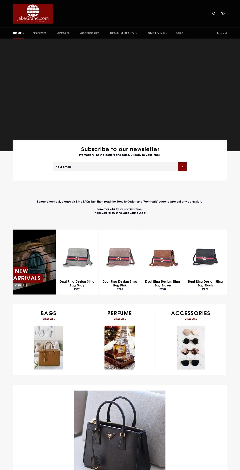 jakegrandshop.com — Shopify storefront screenshot