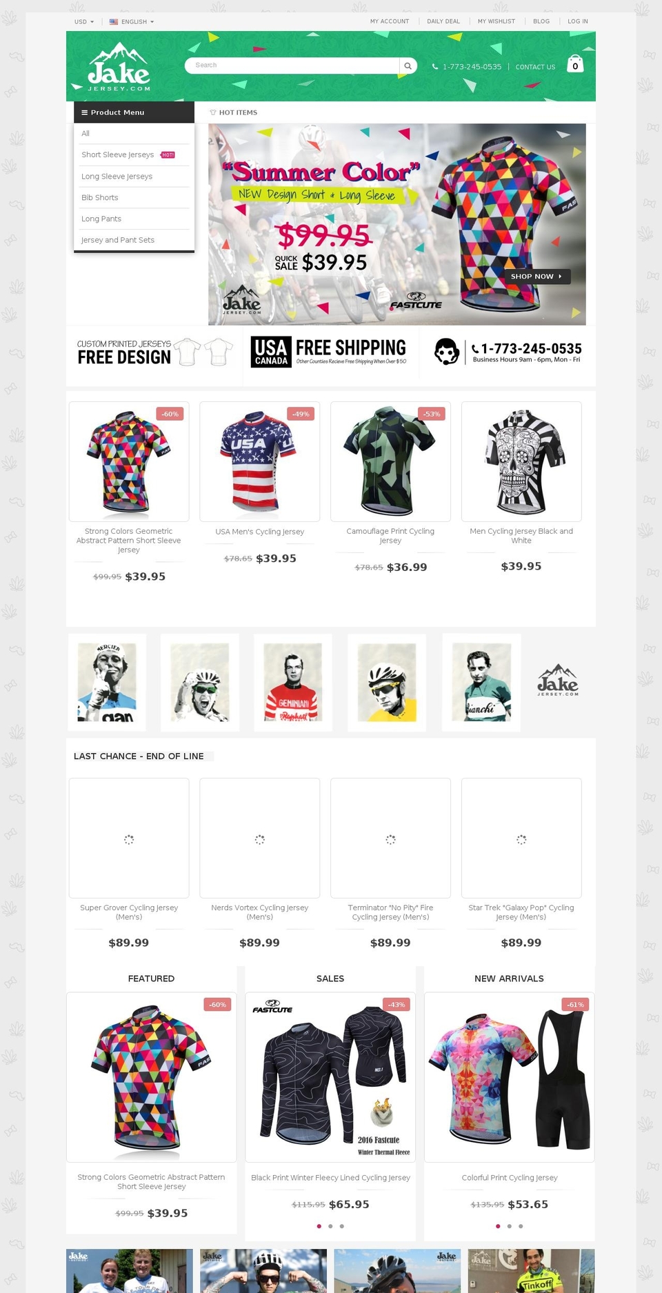jakejersey.com shopify website screenshot