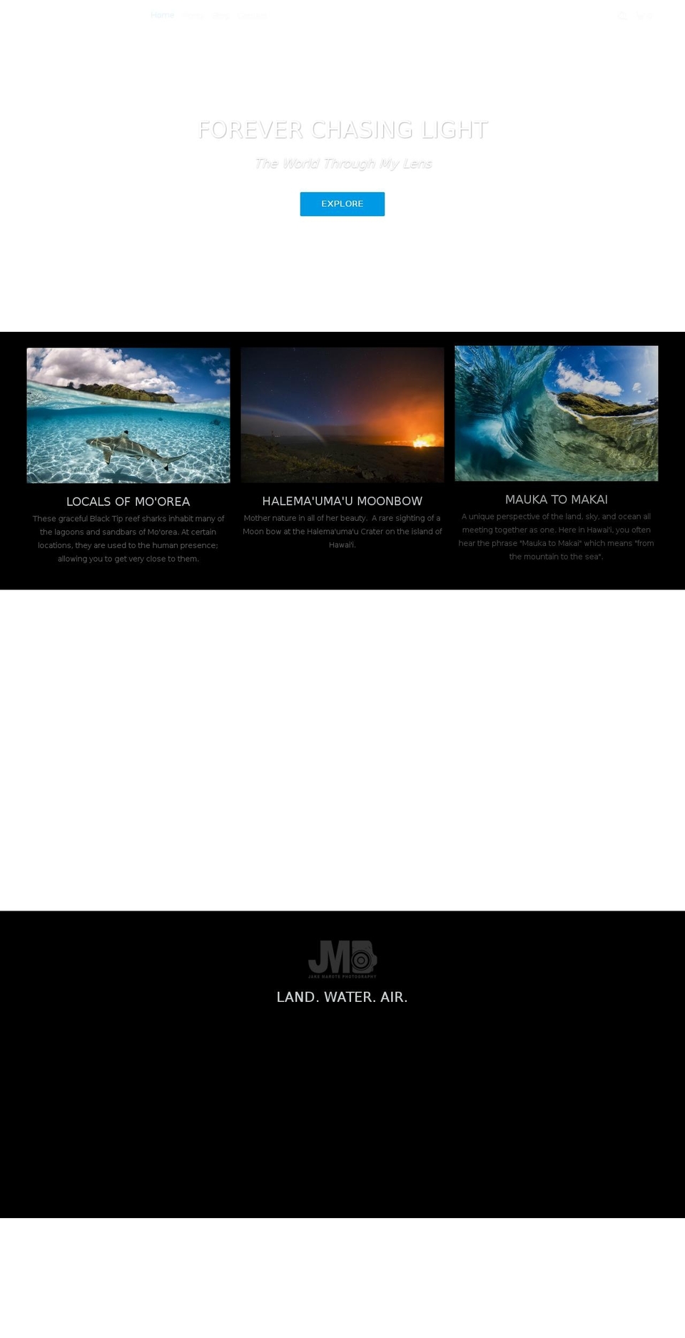 jakemarote.com shopify website screenshot