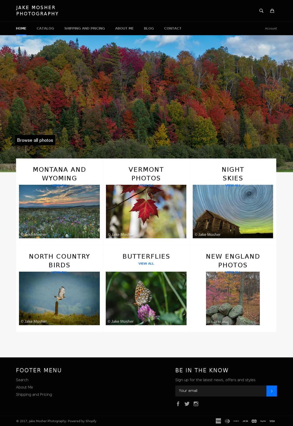 jakemosher.com shopify website screenshot