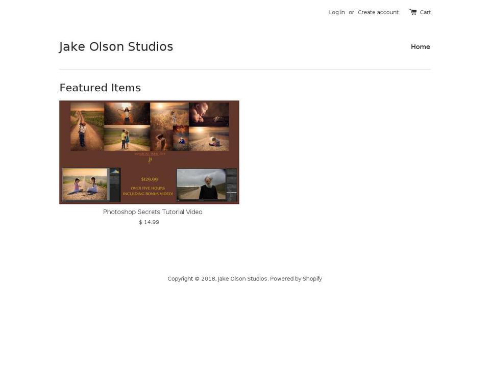 jakeolsonstudios.myshopify.com shopify website screenshot