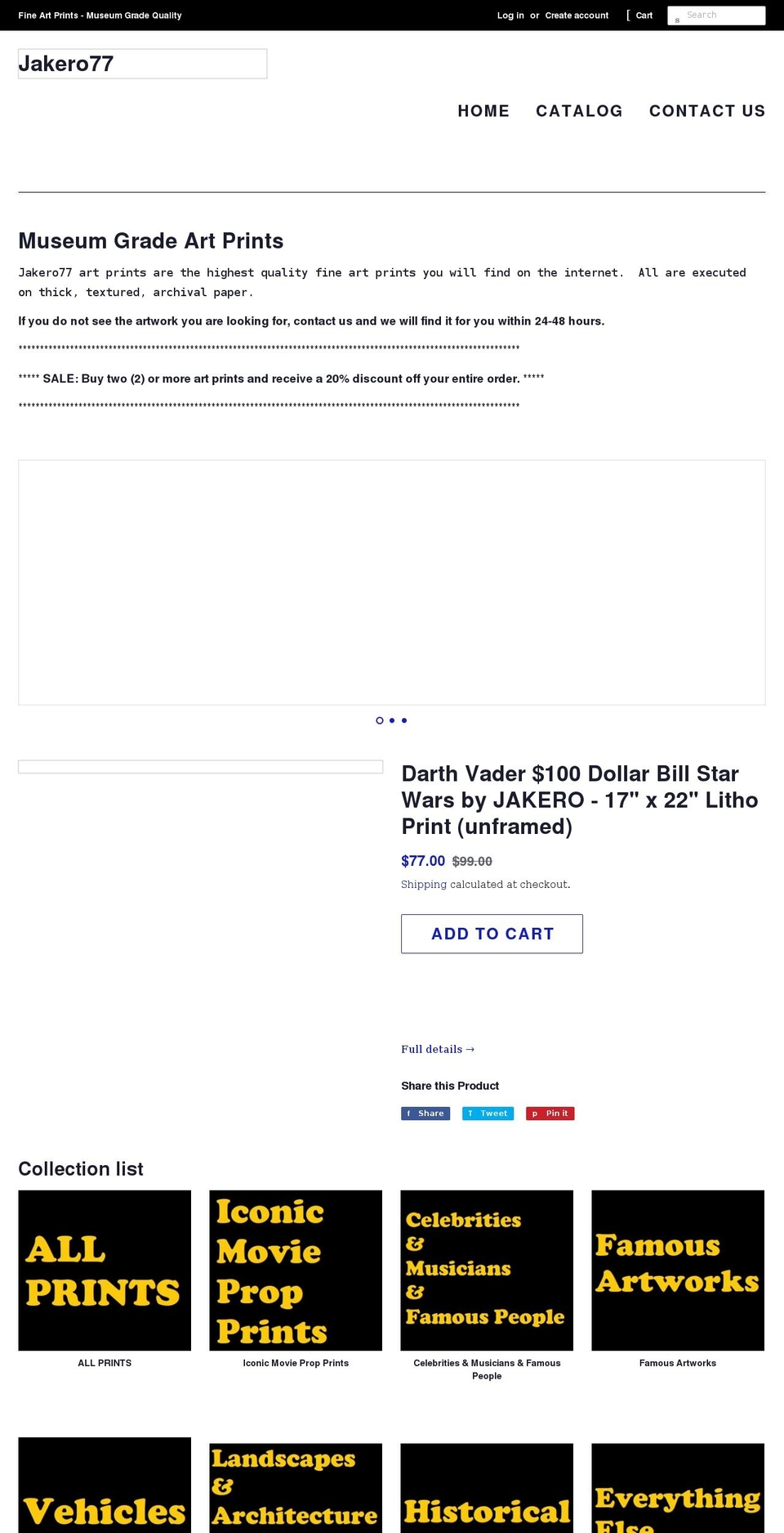 jakero77.com shopify website screenshot