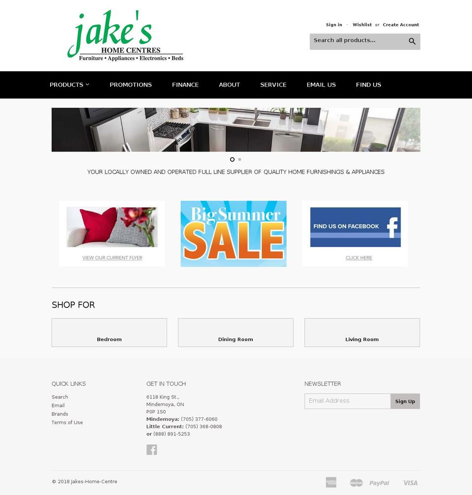 jakes.ca shopify website screenshot