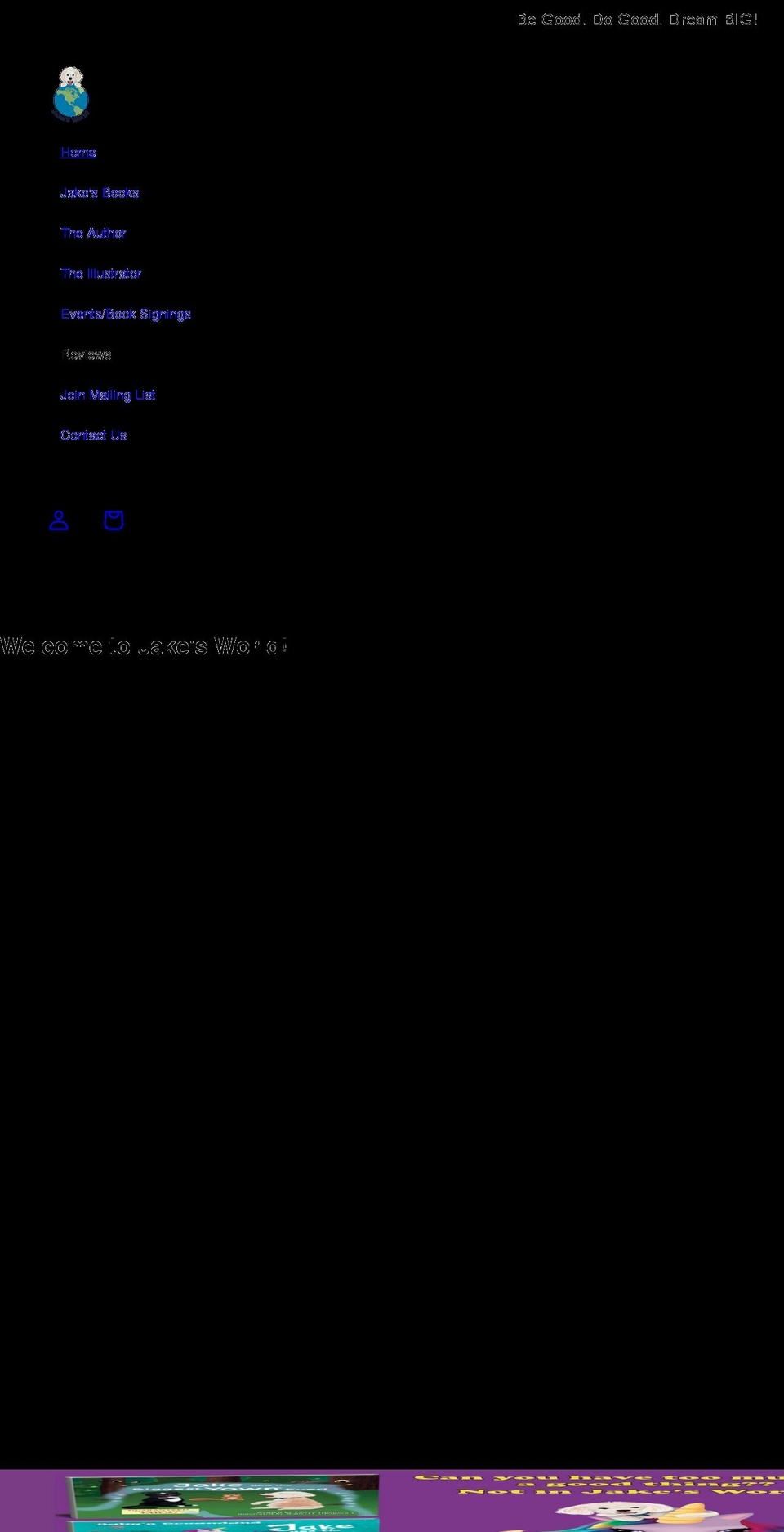 jakesbigworld.com shopify website screenshot