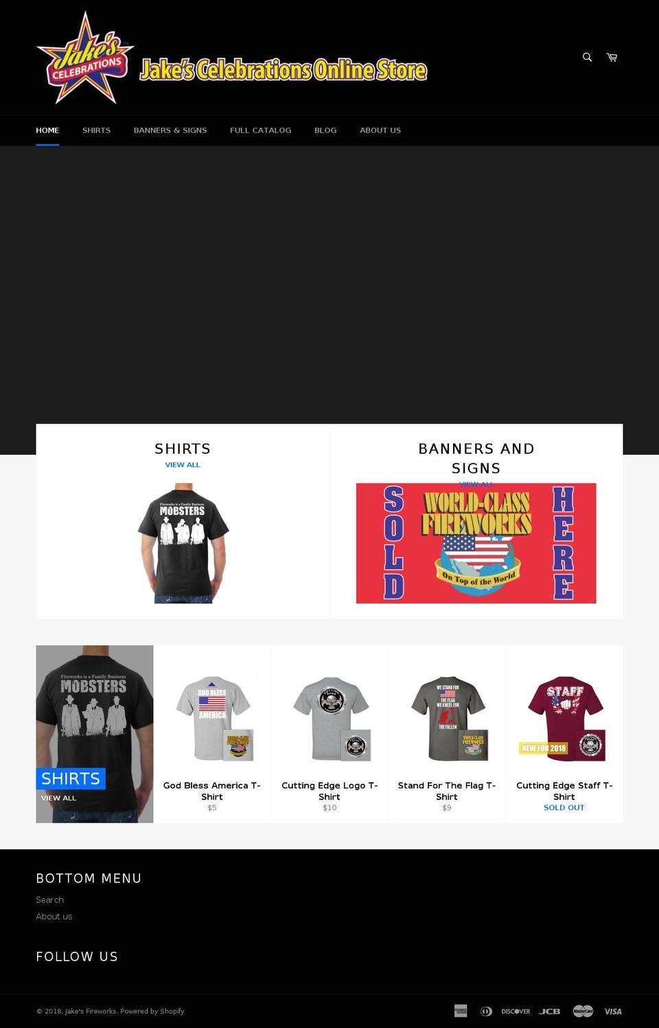 jakescelebrations.com shopify website screenshot