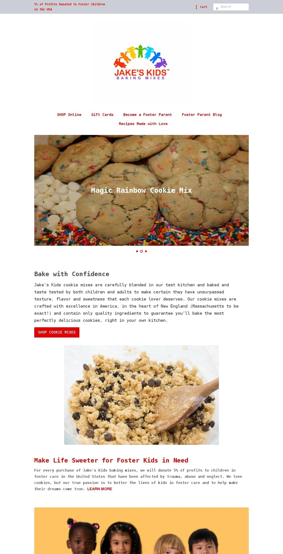 jakeskids.com shopify website screenshot