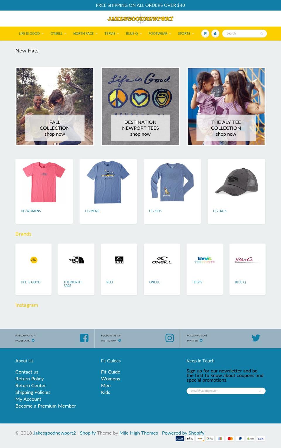 jakesnewport.com — Shopify storefront screenshot