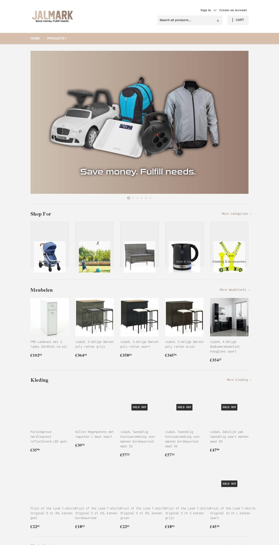 jalmark.com shopify website screenshot