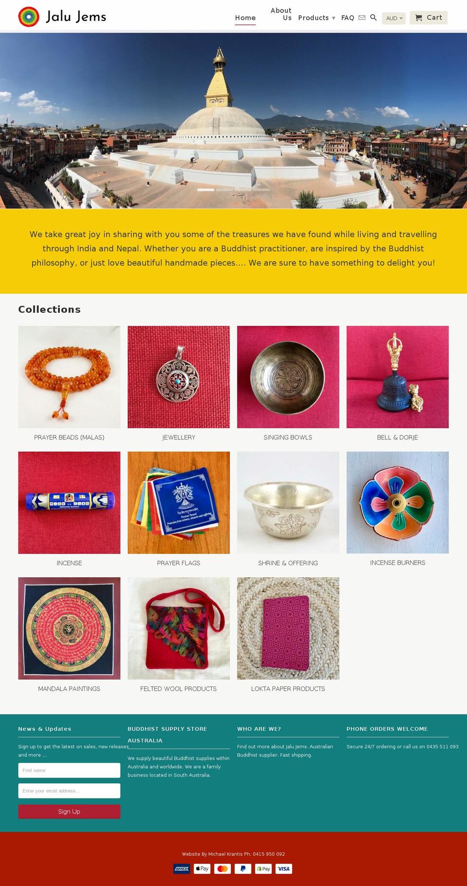 jalujems.com — Shopify storefront screenshot