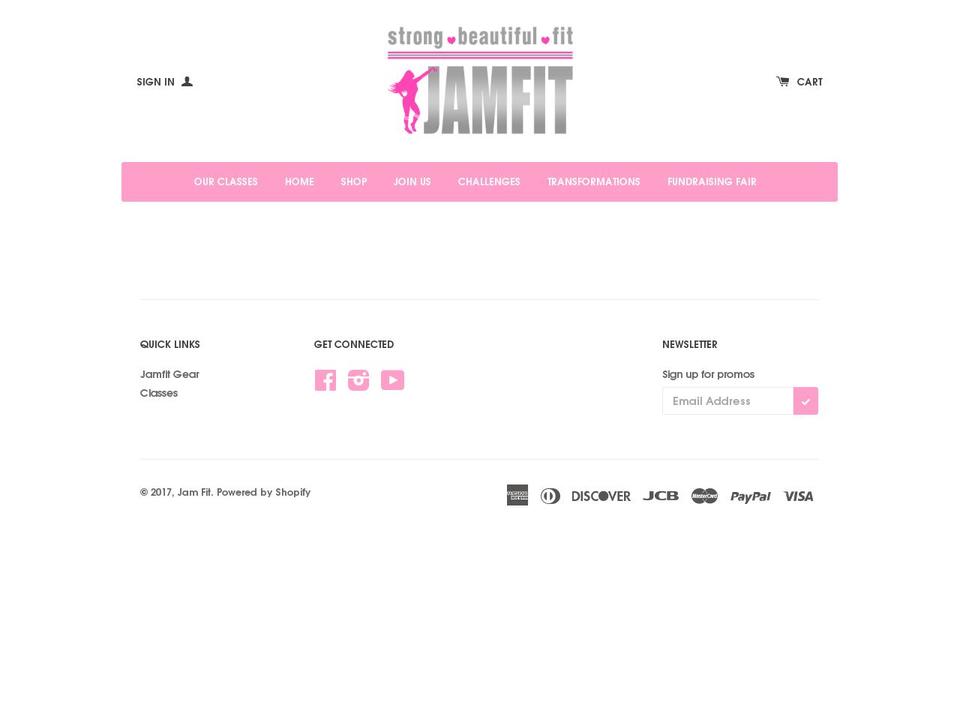 jam-fit.com shopify website screenshot