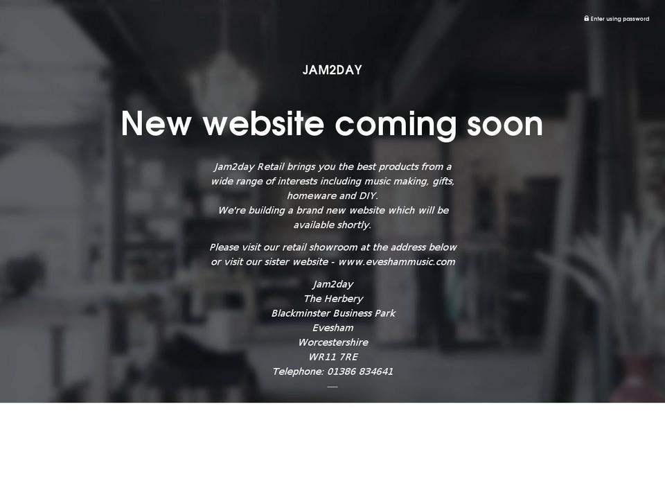 jam2day.co.uk shopify website screenshot