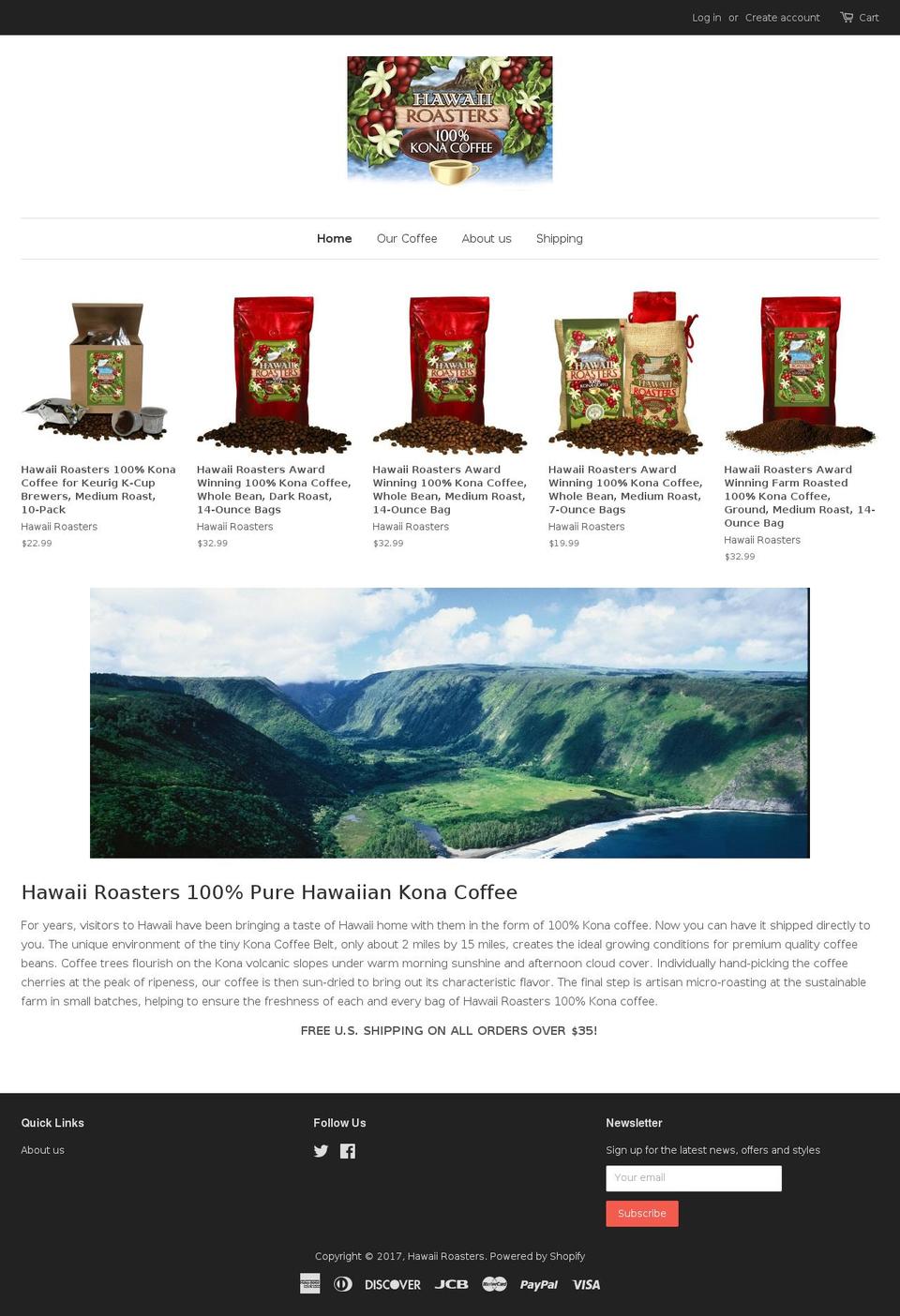 jamaicanbluemountaincoffeereview.com shopify website screenshot