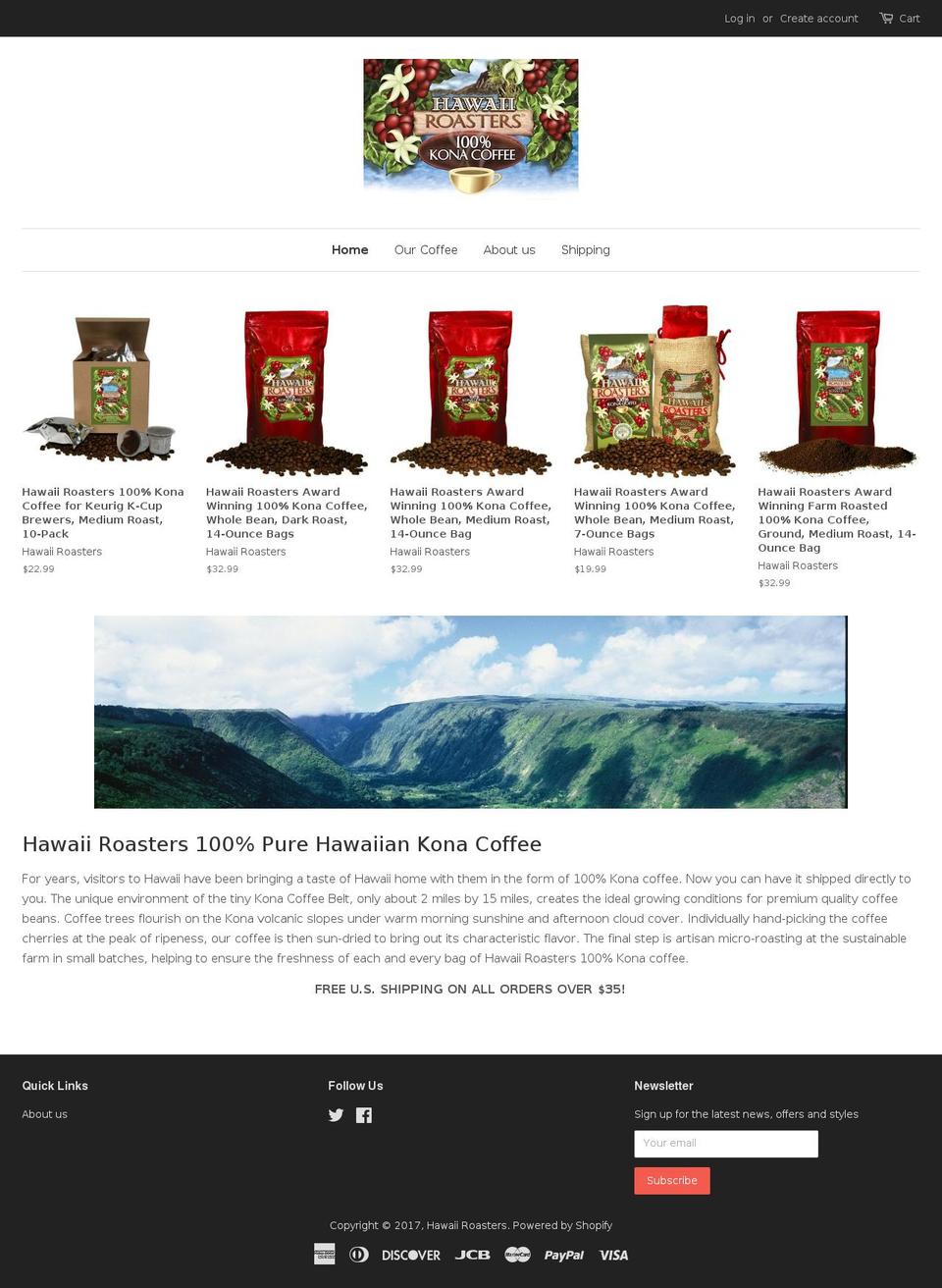 jamaicanroasters.com shopify website screenshot