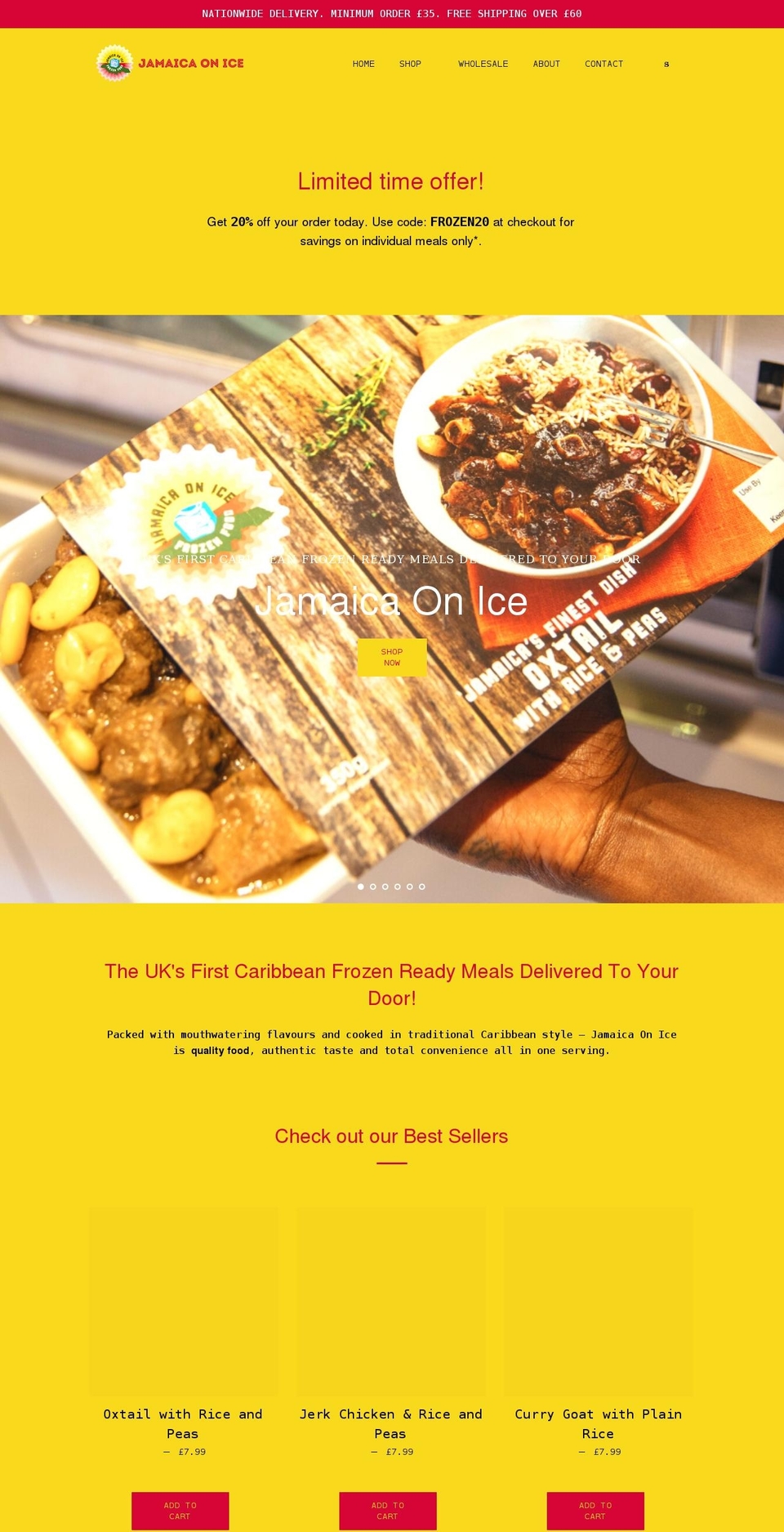 jamaicaonice.com shopify website screenshot