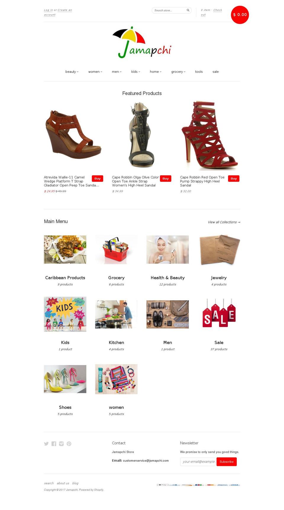 jamapchi.com shopify website screenshot