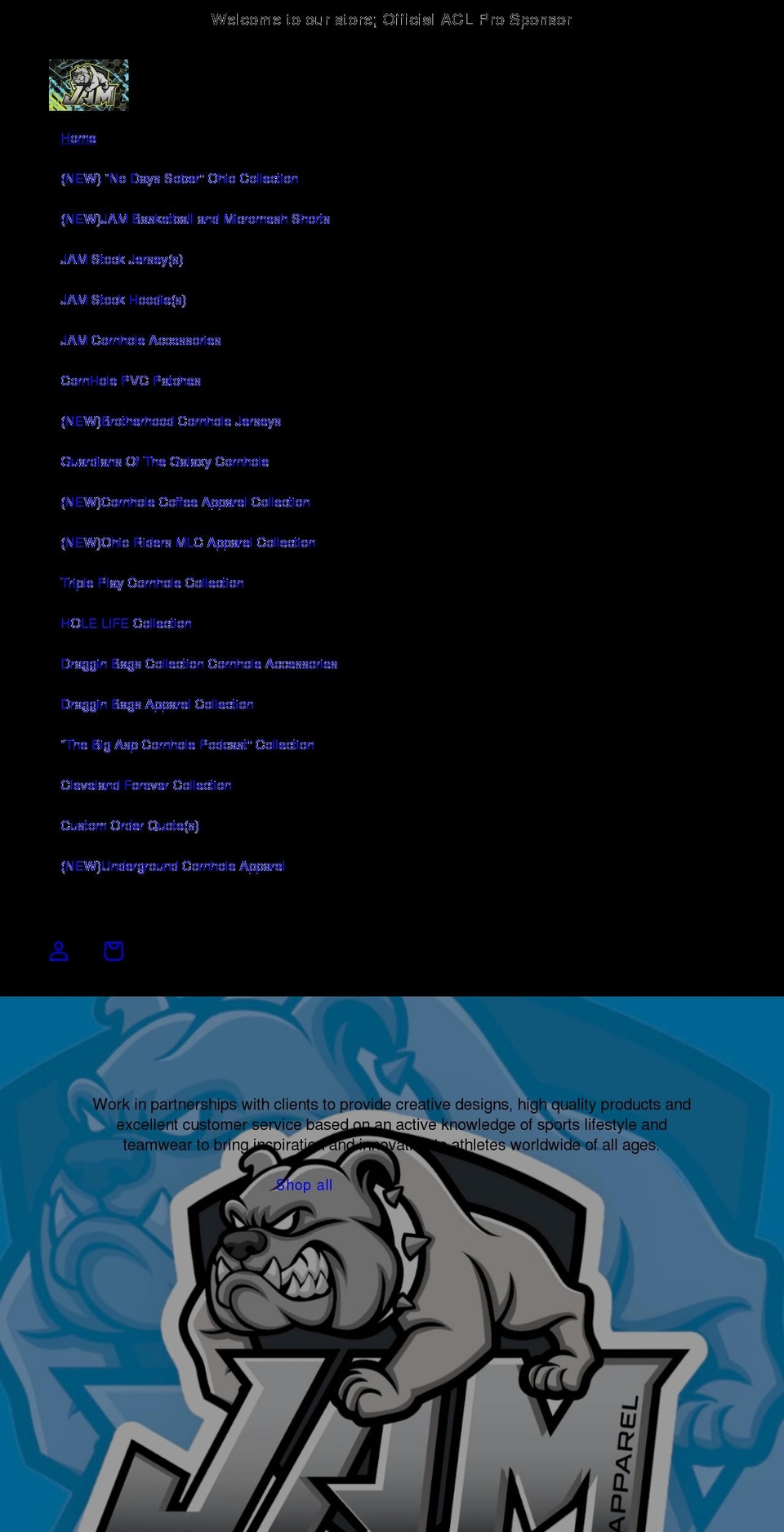jamapparel.net shopify website screenshot