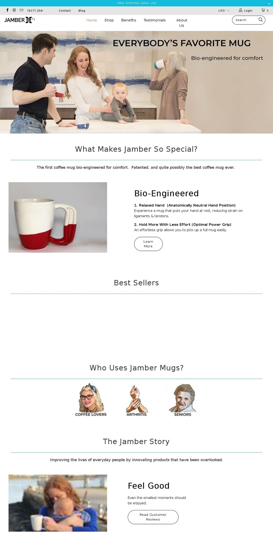 jamber.com shopify website screenshot