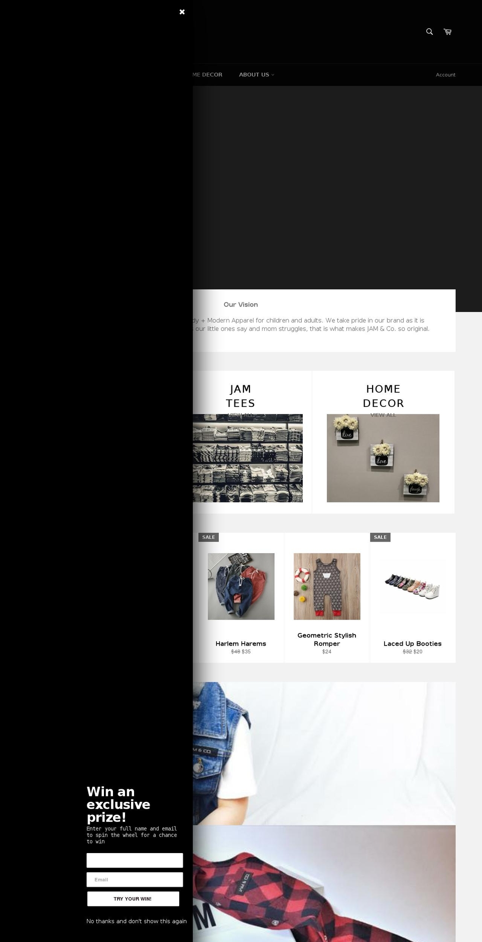 jamcoclothing.com — Shopify storefront screenshot