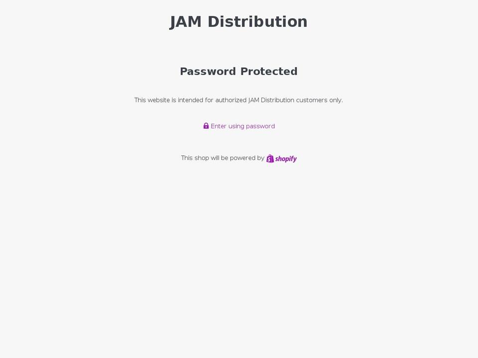 jamdist.com — Shopify storefront screenshot
