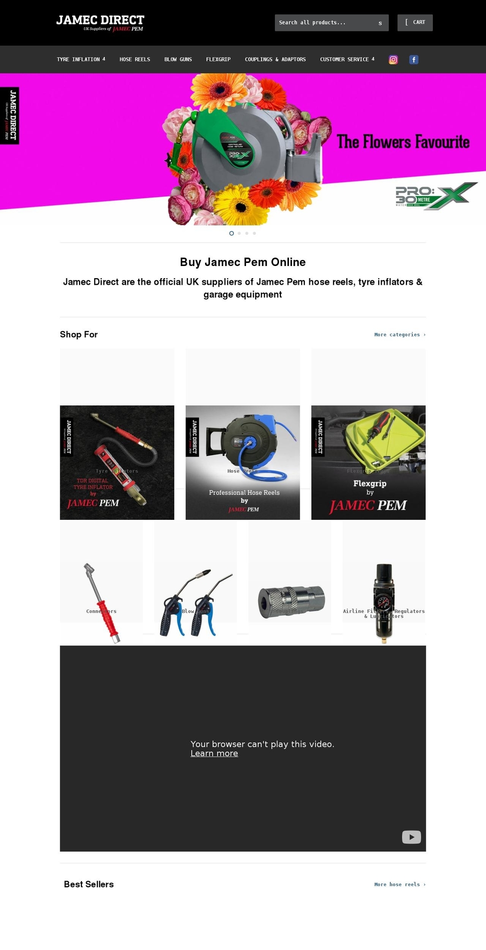 jamecdirect.co.uk shopify website screenshot