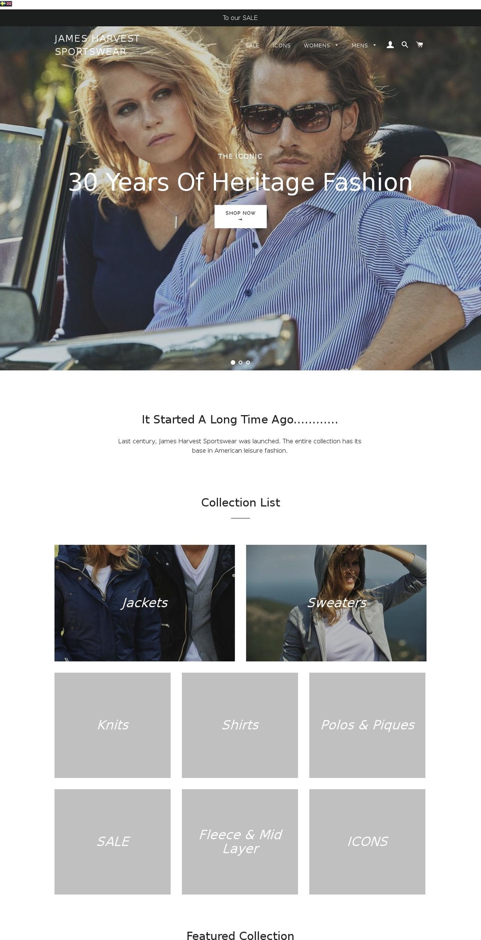 james-harvest.com shopify website screenshot