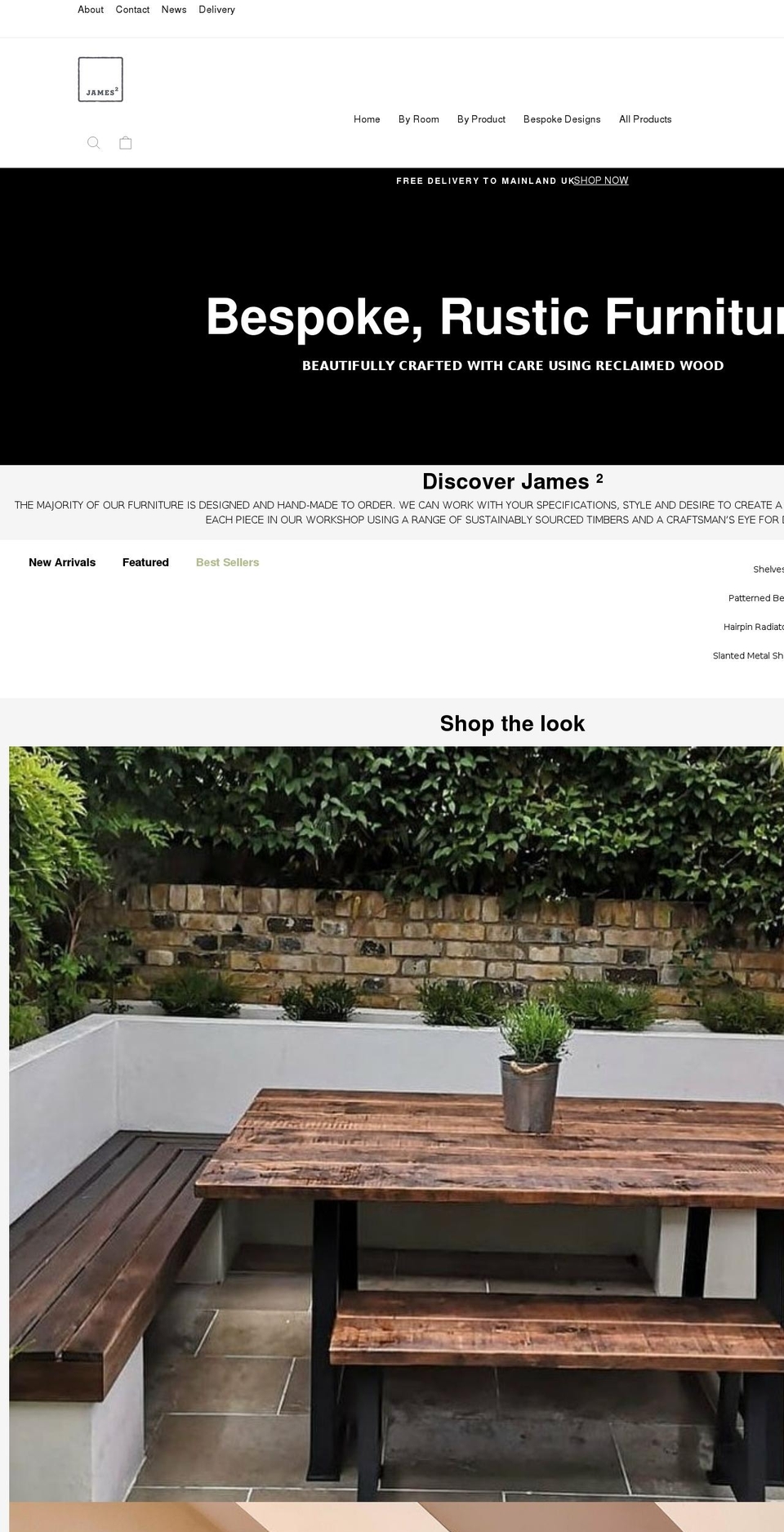 james2.co.uk shopify website screenshot