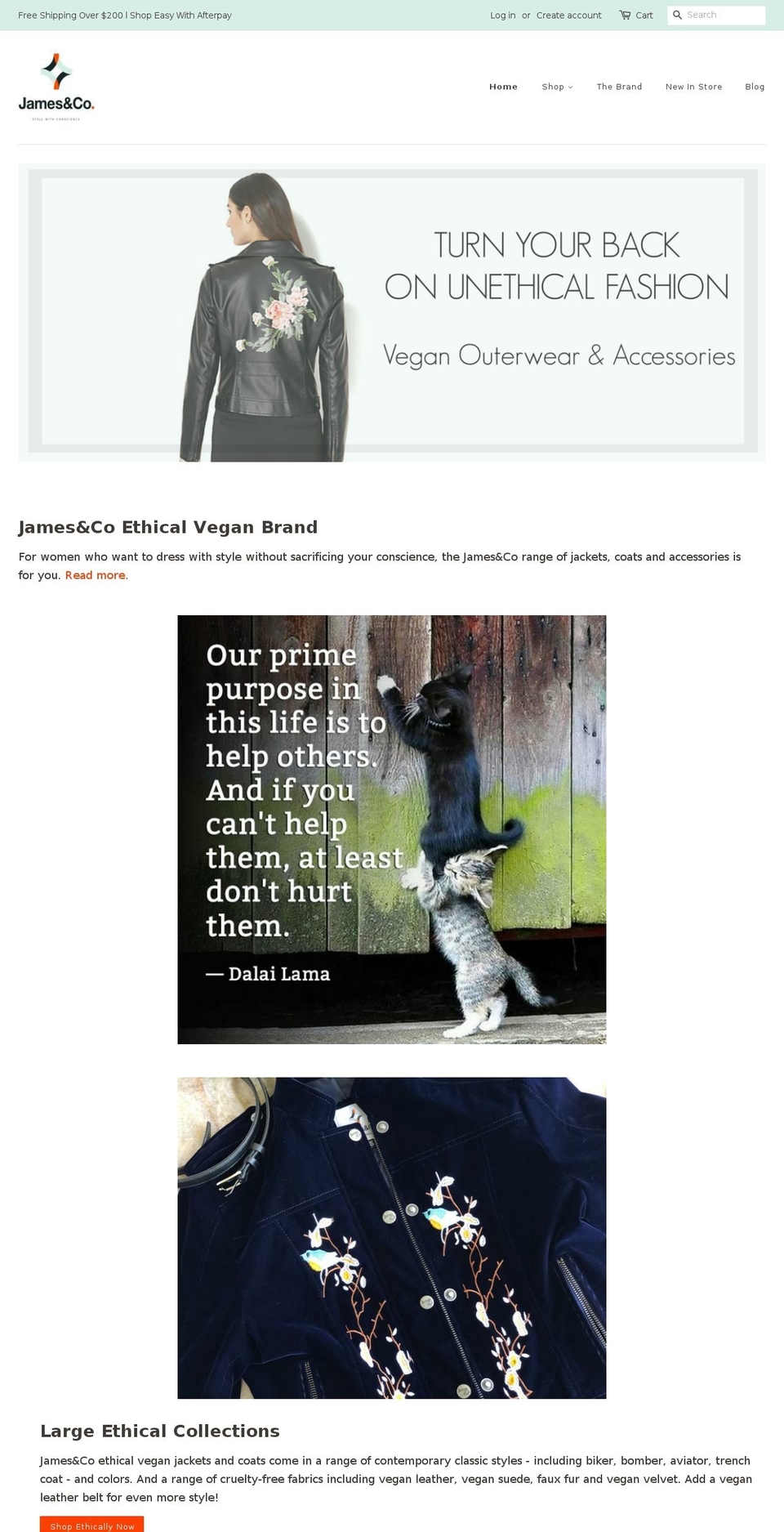 jamesandcoau.boutique shopify website screenshot