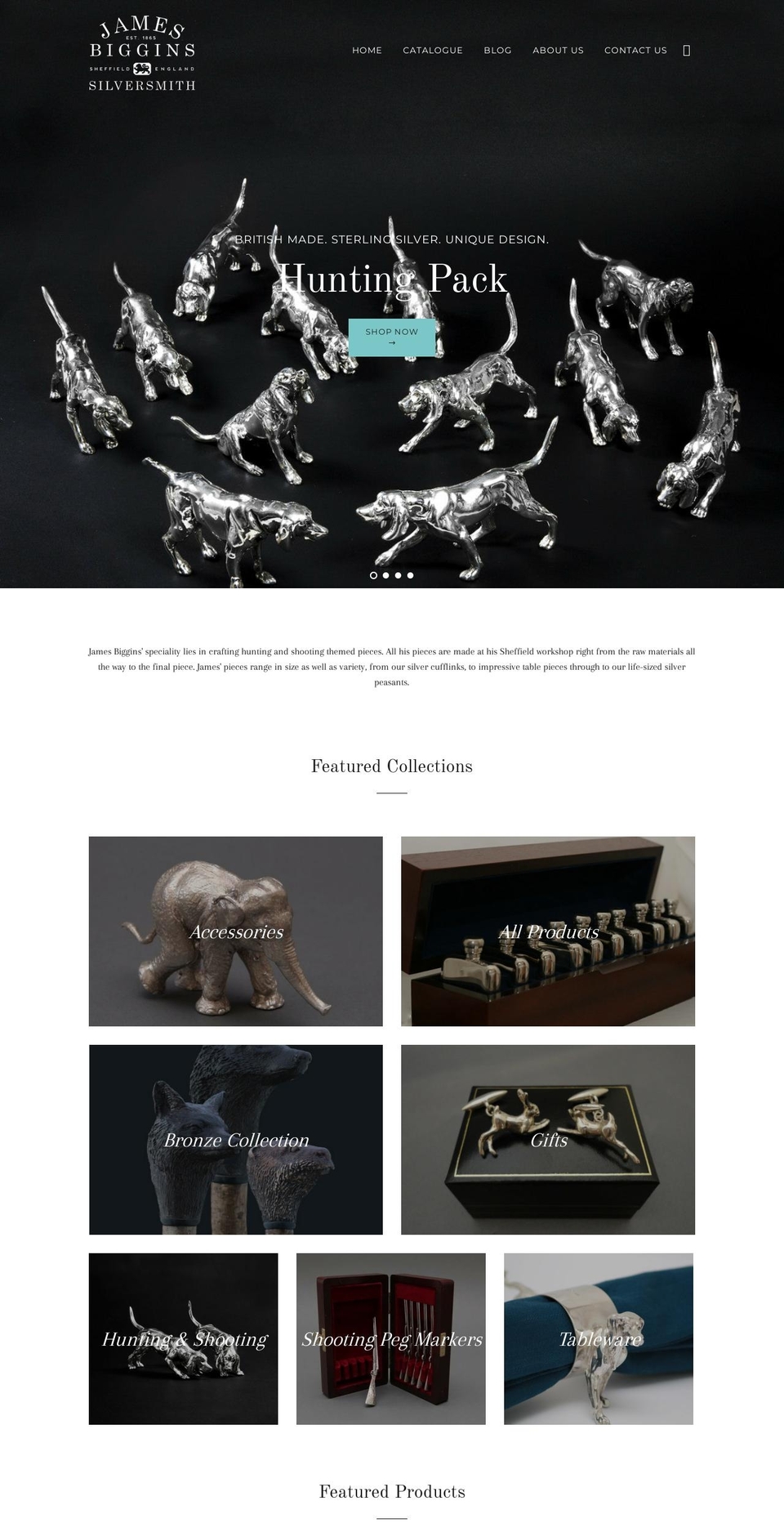 jamesbiggins.co.uk shopify website screenshot