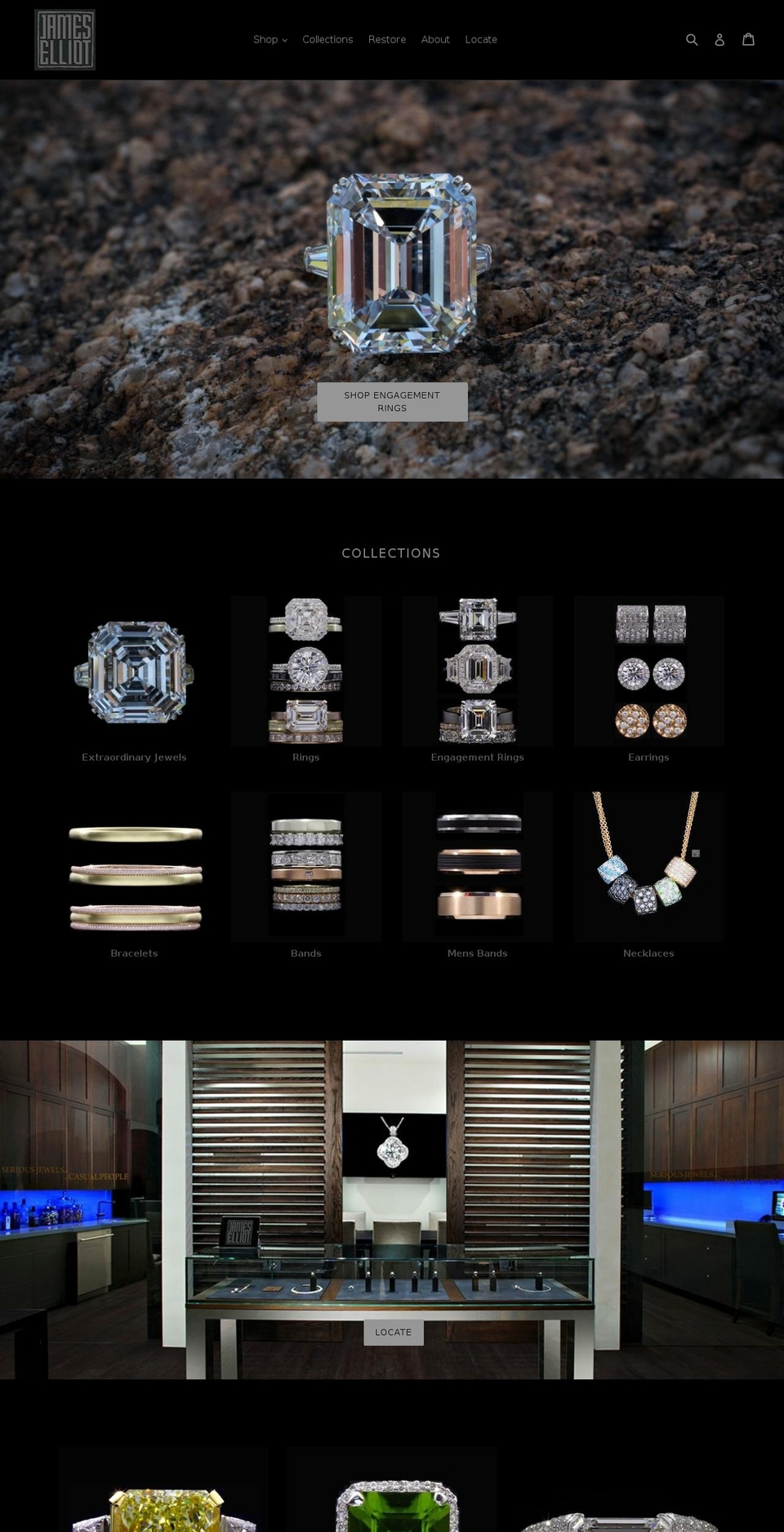 jameselliot.com shopify website screenshot