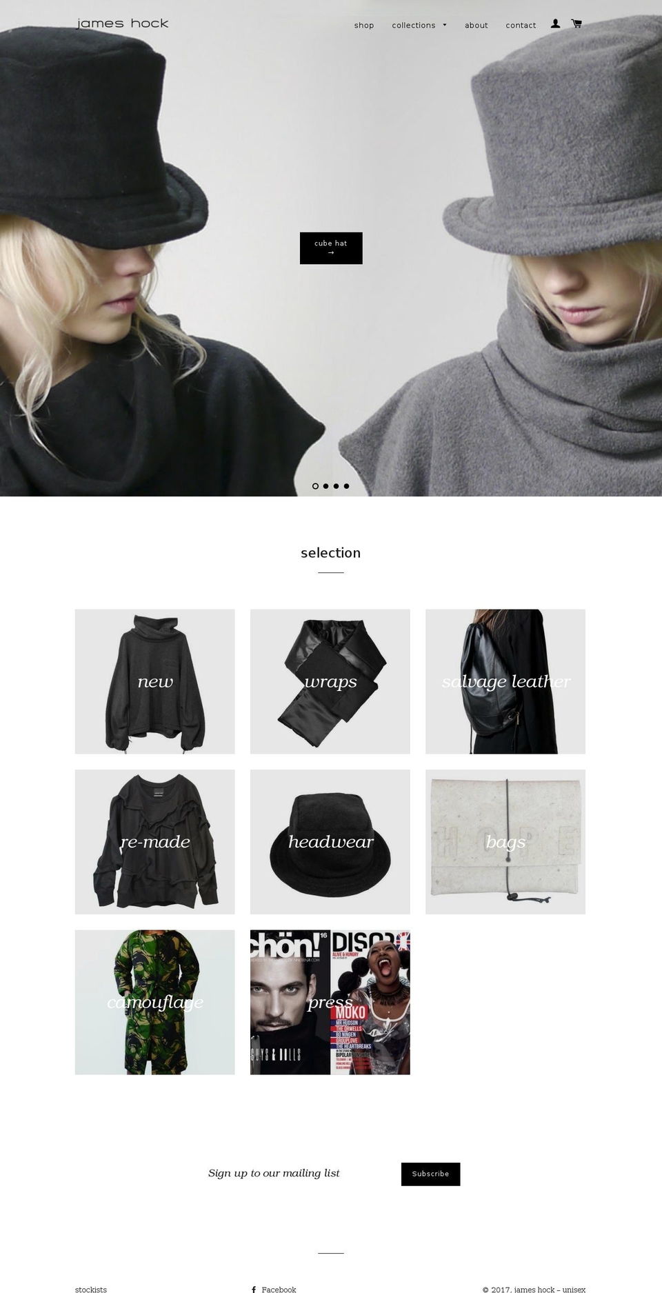 jameshock.com shopify website screenshot